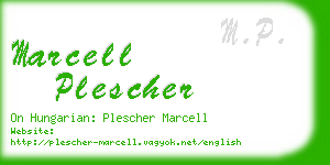 marcell plescher business card